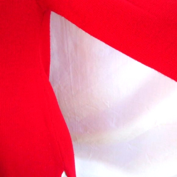 Candie's Sweater Sassy Red Hi-Low Open Knit Lightweight Pull On Size S - Picture 11 of 13